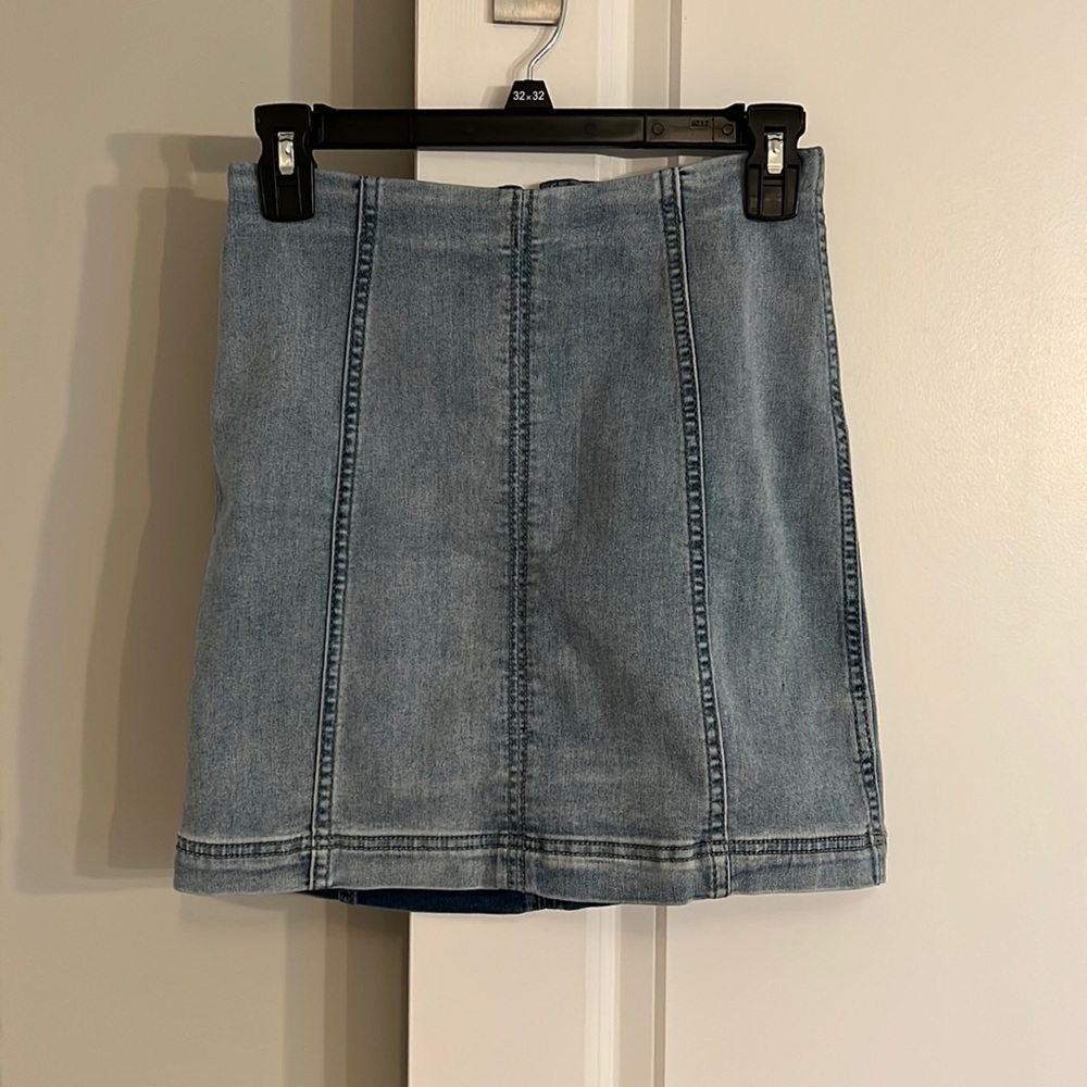 Free People Jean Skirt